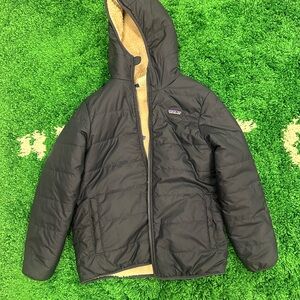 Kids Patagonia Navy Blue Reversible Jacket with Hood